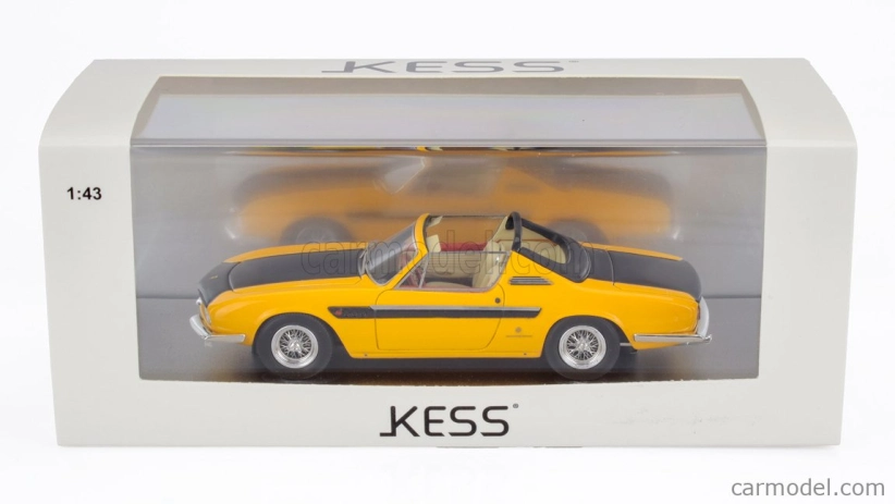 Kess-model Ferrari 330 Gt 2+2 Sn.6109 Michelotti Cabriolet otvorený 1964 1:43 žltá čierna