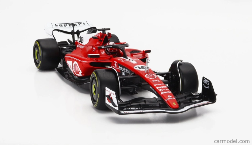 Bburago Ferrari F1  Sf-23 Team Scuderia Ferrari N 16 2nd Las Vegas Usa Gp 2023 Charles Leclerc 1:18 Červená Bílá Černá