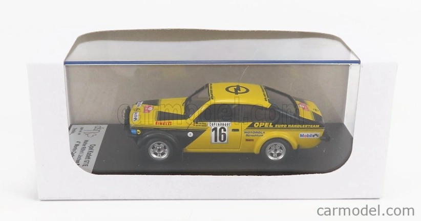 Trofeu Opel Kadett C Gt/e (nočná verzia) N 16 4th Rally Montecarlo 1976 Walter Rohrl - Jochen Berger 1:43 Žltá čierna