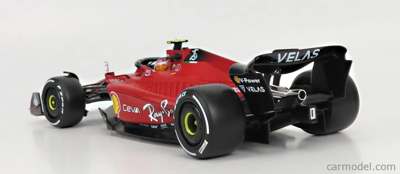 Bburago Ferrari F1-75 Scuderia Ferrari N 55 Season 2022 Carlos Sainz 1:18, červená