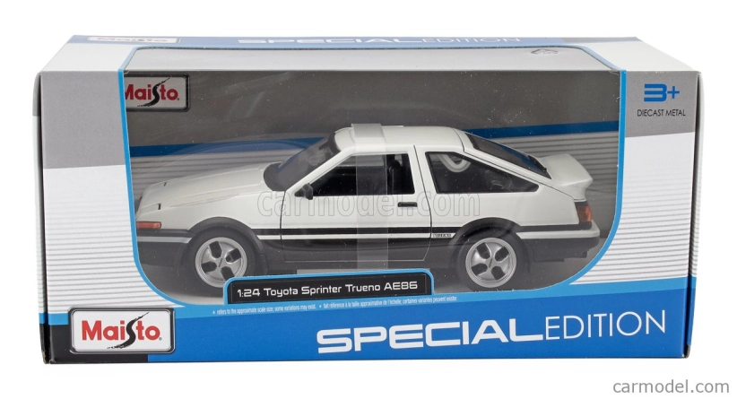 Maisto Toyota Sprinter Trueno Ae86 1979 1:24 Bílá Černá
