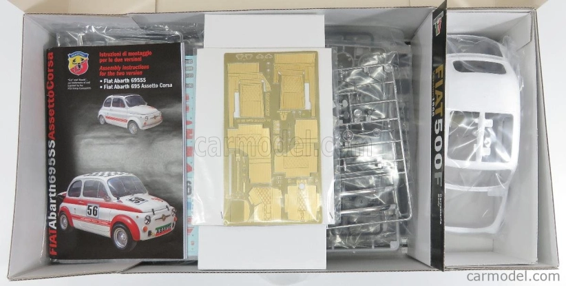 Italeri Fiat 500 Abarth 695ss Assetto Corsa 1968 - Street alebo N 56 Racing verzia 1:12 /