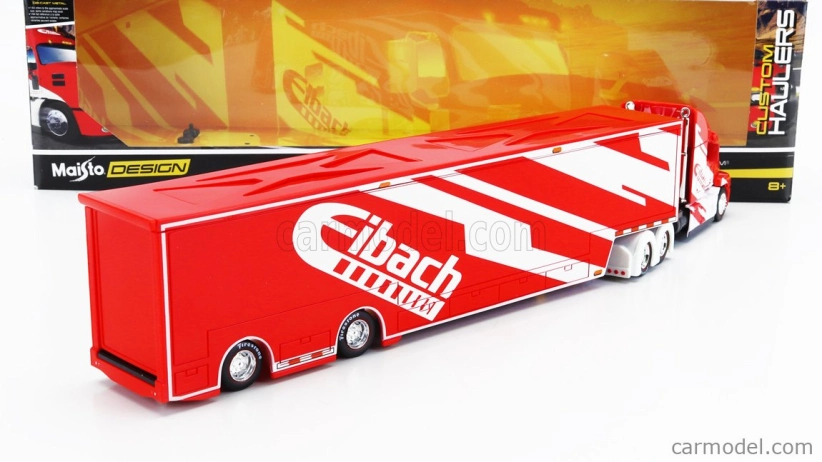 Maisto Mack Anthem Truck Eibach Car Transporter 2020 1:64 červená biela