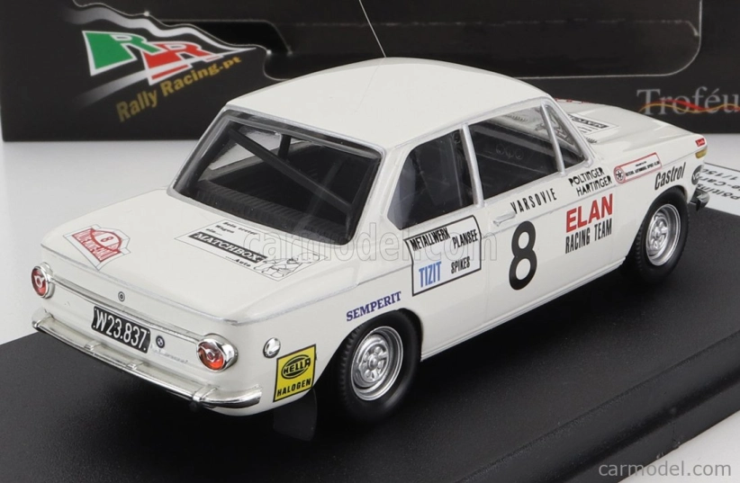 Trofeu BMW 2002 Ti (nočná verzia) N 8 Rally Montecarlo 1971 W.poltinger - H.hartinger 1:43 Biela