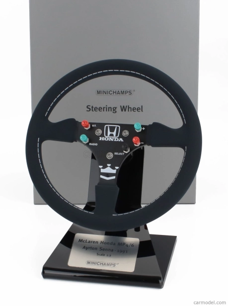 Minichamps Accessories Steering Wheel - Volante F1 Mclaren Honda Mp4/6 Ayrton Senna World Champion Season 1991 1:2 Black