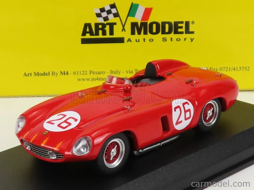 Art-model Ferrari 750 Monza Spider 3.0l Ch.0496m N 26 12h Sebring 1955 A.de Portago - U.maglioli 1:43 Červená