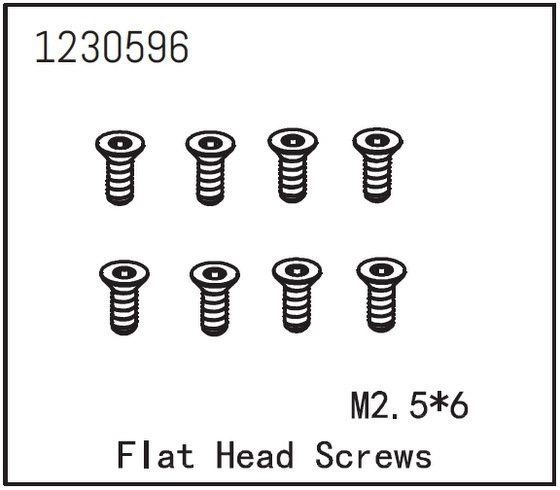 Flat Head Screw M2.5*6 (8)