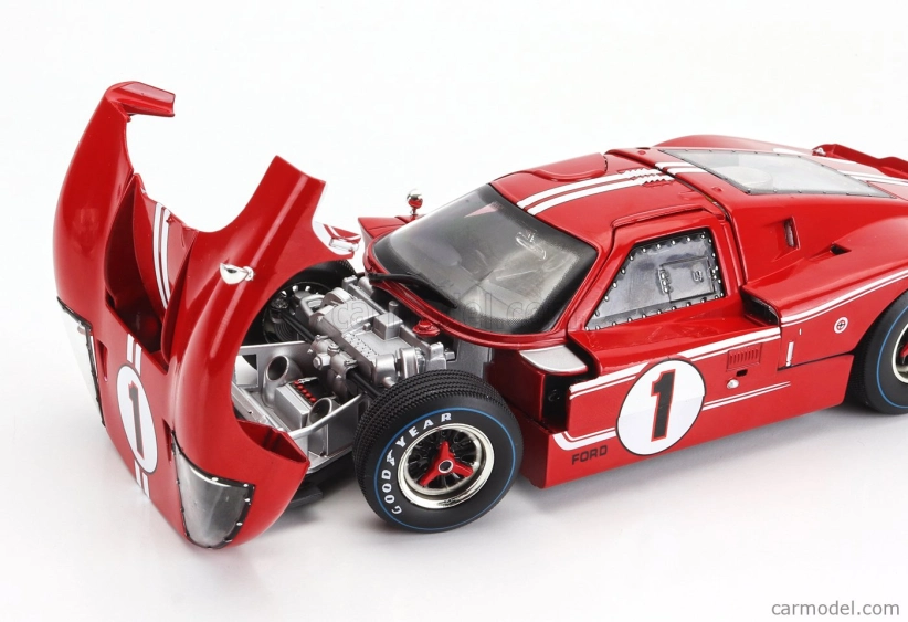 Shelby-collectibles Ford usa Gt40 Mkiv 7.0l V8 Team Shelby American Inc. N 1 Víťaz 24h Le Mans 1967 A.j.foyt - D.gurney 1:18 Červená Biela
