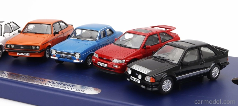 Vanguards Ford england Rs Collection Set 5x Escort Rs Cosworth 1993 - Mkiii Rs 1600i 1990 - Mkii Rs2000 1979 - Mkiv Rs Turbo 1990 - Mki Rs 1600 1976 1:43 Různé