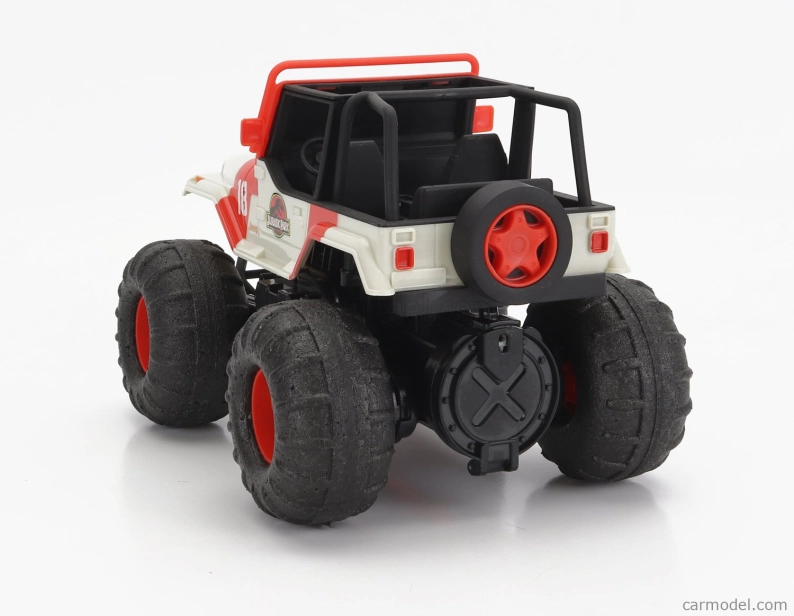 Jada Jeep Wrangler Sea And Water Land Open 2015 - Jurský svet 1:16 Bielo-červená