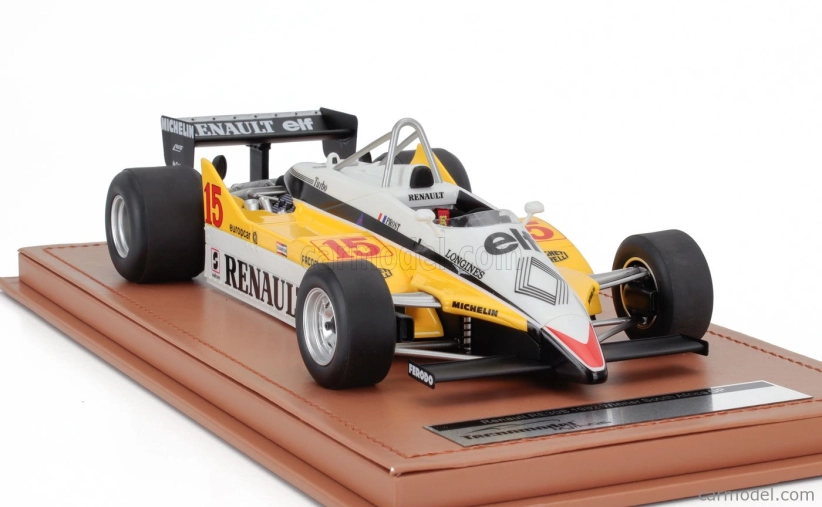 Tecnomodel Renault F1  Re30b V6 Turbo Team Renault Elf N 15 Winner South African Gp 1982 Alain Prost 1:18 Bílá Žlutá Černá