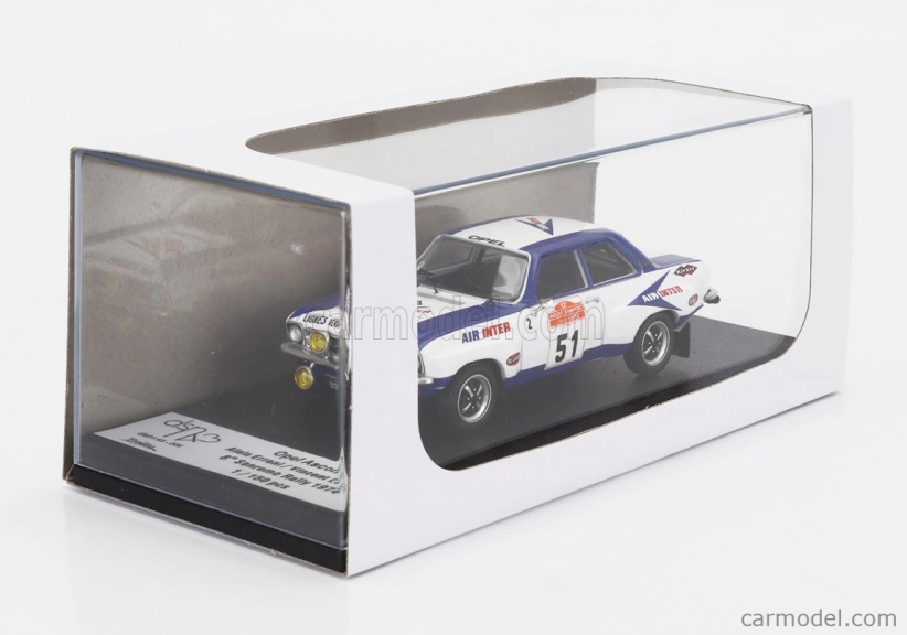 Trofeu Opel Ascona (nočná verzia) N 51 Rally Sanremo 1974 Alain Errani - Vincent Laverne 1:43 Biela Modrá