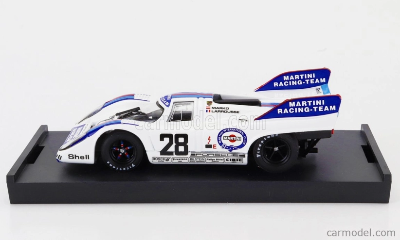Brumm Porsche 917k Martini Racing Team N 28 1000km Austria 1971 Helmut Marko - Gerard Larrousse 1:43 Bílá Modrá Červená