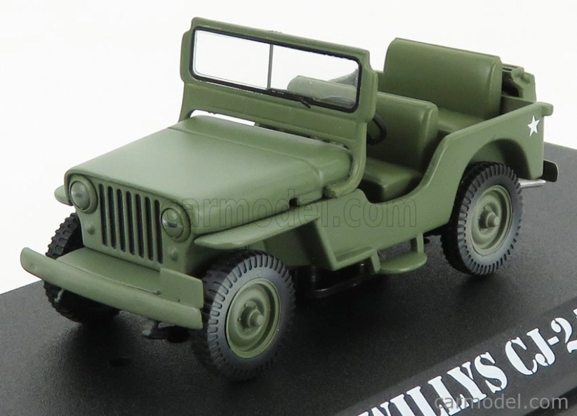 Greenlight Jeep Willys Cj-2a Open 1949 - M-a-s-h 1:43 Vojenská zelená