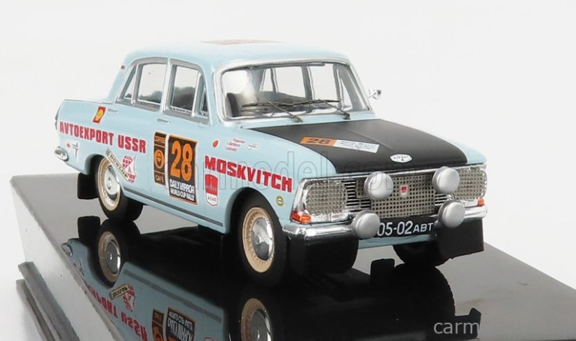 Ixo-models Moskvitch 412 N 28 Rally London - Mexico 1970 1:43, světle modrá