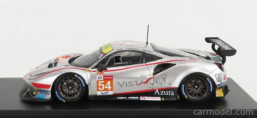 Looksmart Ferrari 488 Gte Evo 3.9l Turbo V8 Team Af Corse N 54 1:43, stříbrná