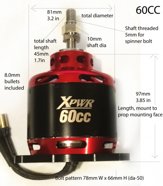 XPWR 60cc striedavý elektromotor