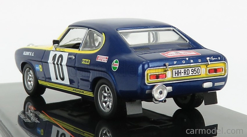 Ixo-models Ford england Capri 2600 Rs N 10 Rally Rajd Polski 1972 W.rohrl 1:43 Modrá Žltá