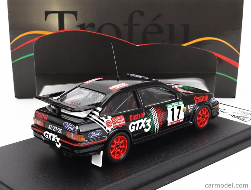 Trofeu Ford england Sierra Rs Cosworth N 17 9. Rally Portugalsko 1990 Joaquim Santos - Miguel Oliveira 1:43 Čierna červená