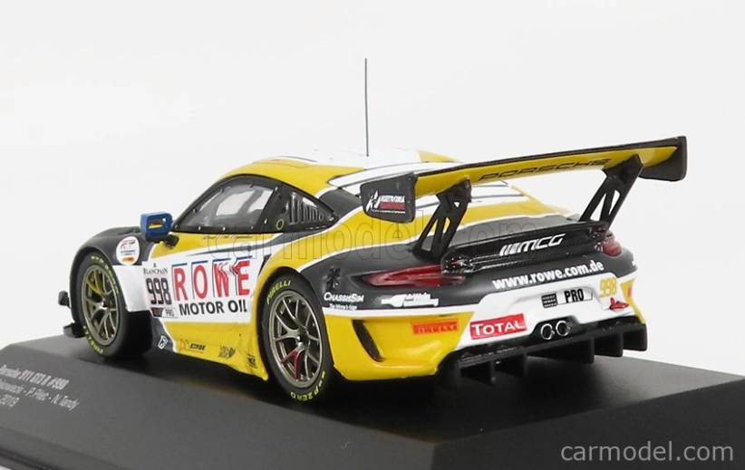 Ixo-models Porsche 911 991-2 Gt3 R Team Rowe Racing N 998 2nd 24h Spa 2019 F.makowiecki - P.pilet - N.tandy 1:43 Sivá Biela Žltá