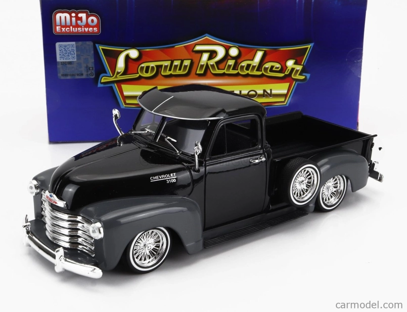 Welly Chevrolet 3100 Pick-up Low Rider 1953 1:24 čierno-sivý