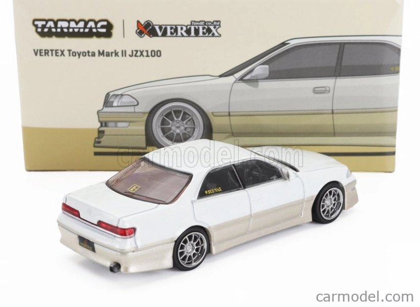 Tarmac Toyota Chaser Mkii Jzx100 Vertex 1999 1:64 Biela béžová