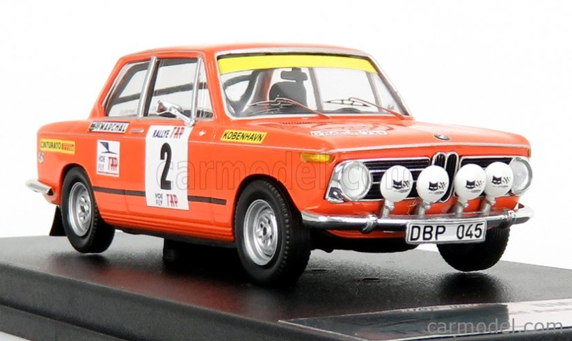 Trofeu BMW 2002ti (nočná verzia) N 2 Rally Tap 1972 L.asterhag - C.bilstam 1:43 Orange