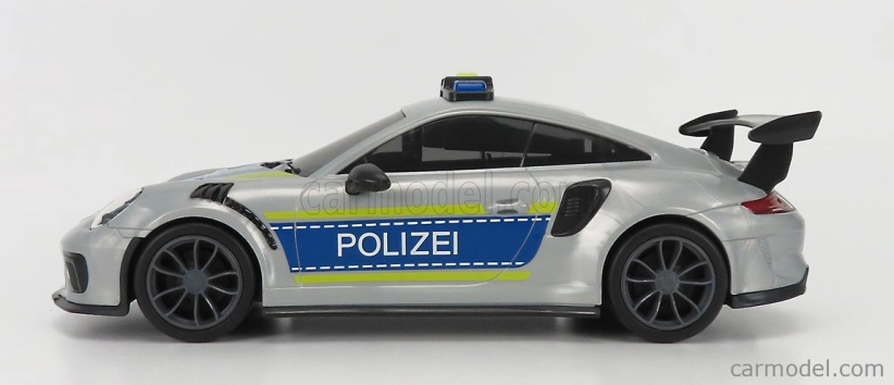Majorette Porsche 911 991 Gt3 Rs Coupe Polizei 2013 + 911 Gt3 Rs 1/64 Scale 1:16 Stříbrná Modrá
