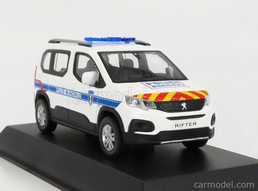 Norev Peugeot Rifter Police Municipale 2019 1:43 Biela modrá červená žltá