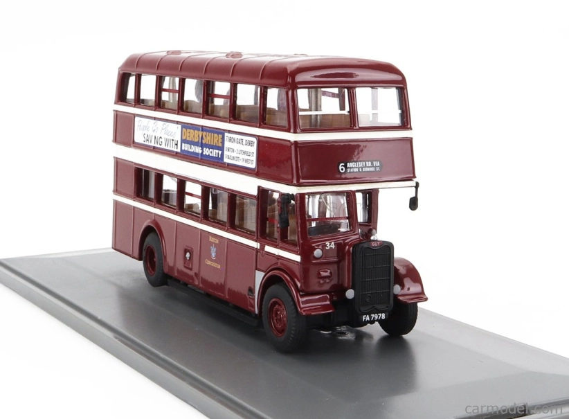 Corgi GUY Utility Autobus Burton Corporation 6 Anglesey 1960 1:76 Červený Krém