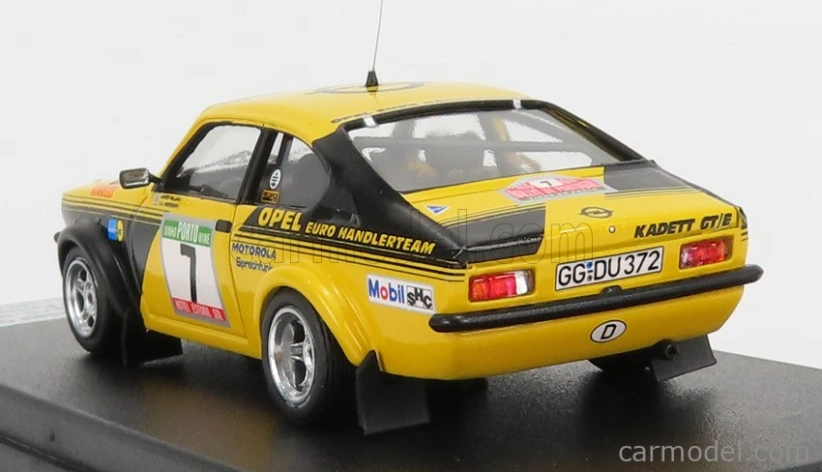 Trofeu Opel Kadett Gt/e (nočná verzia) N 7 Rally Of Portugal 1976 A.kullang - C.g.andersson 1:43 Žltá Čierna