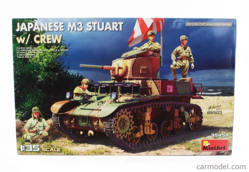 Miniart Tank japonský M3 Stuart s posádkou Vojenský 1945 1:35 /