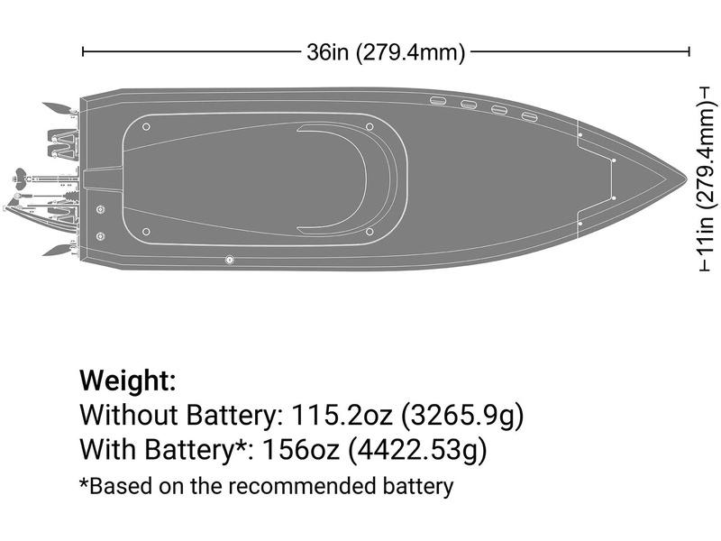 Proboat Sonicwake V3 36" RTR černá
