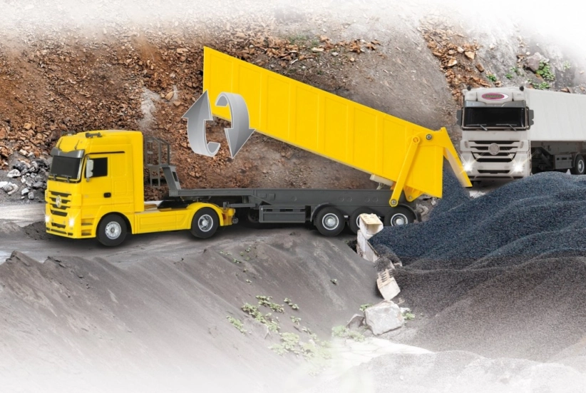 RC sklápač Mercedes-Benz Actros, žlutá
