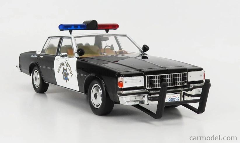 Greenlight Chevrolet Caprice Police California Highway Patrol 1989 1:18 Černá Bílá