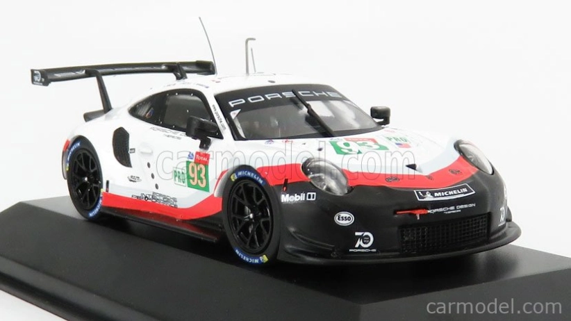 Ixo-models Porsche 911 991 Rsr Team Porsche Gt N 93 Lmgte Pro 24h Le Mans 2018 P.pilet - N.tandy - E.bamber 1:43 Biela čierna červená