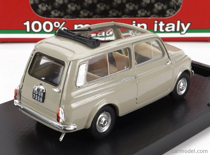 Brumm Fiat 500 Giardiniera - Tetto Aperto - Otvorená strecha 1960 1:43 Béžová