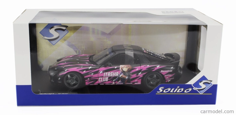 Solido Mazda Rx-7 (fd3rs) Works Itasha Club Coupe 1999 1:18 Black Fucsia