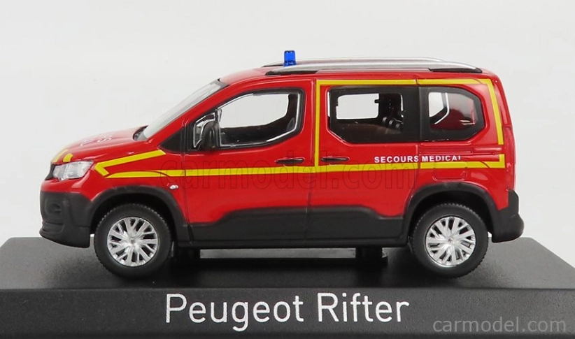 Norev Peugeot Rifter Pompiers Secours Medical 2019 1:43 Červeno-žltá