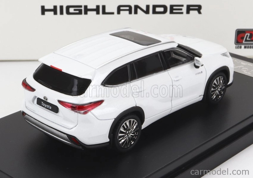 LCD model Toyota Highlander 2022 1:64 biely