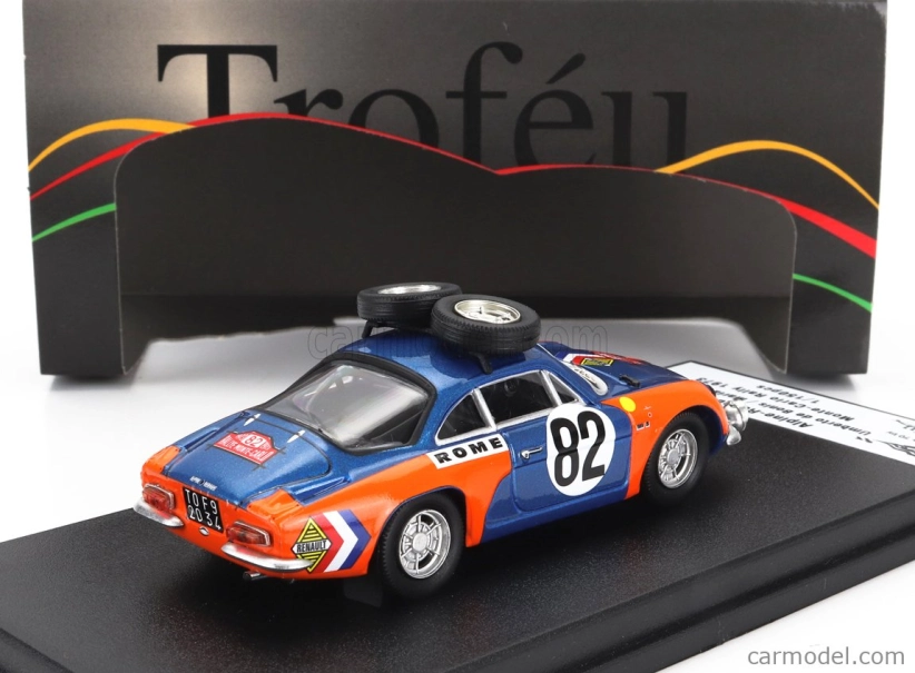 Trofeu Renault A110 Alpine (night Version) N 82 Rally Montecarlo 1973 Umberto De Bonis - Maria T.pelossa 1:43 Modrá Oranžová