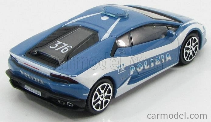 Bburago Lamborghini Huracan Lp610-4 Polizia 2014 1:43 Světle Modrá Bílá