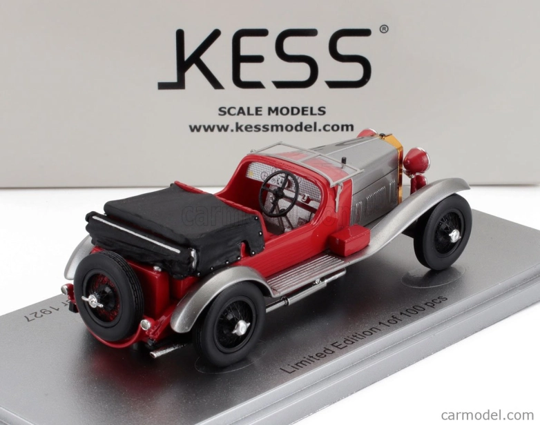Kess-model Alfa romeo Rl Super Sport 4 Seat - 4 Posti - S krytými sedadlami 1927 1:43 Red Silver Black
