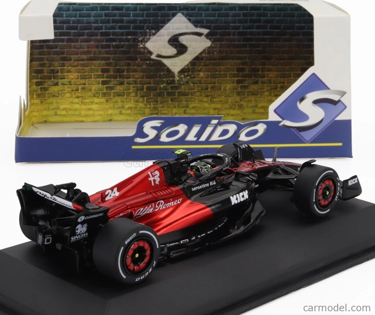Solido Alfa romeo F1 C43 Team Stake N 24 Australian Gp 2023 Guanyu Zhou 1:43 Černá Červená