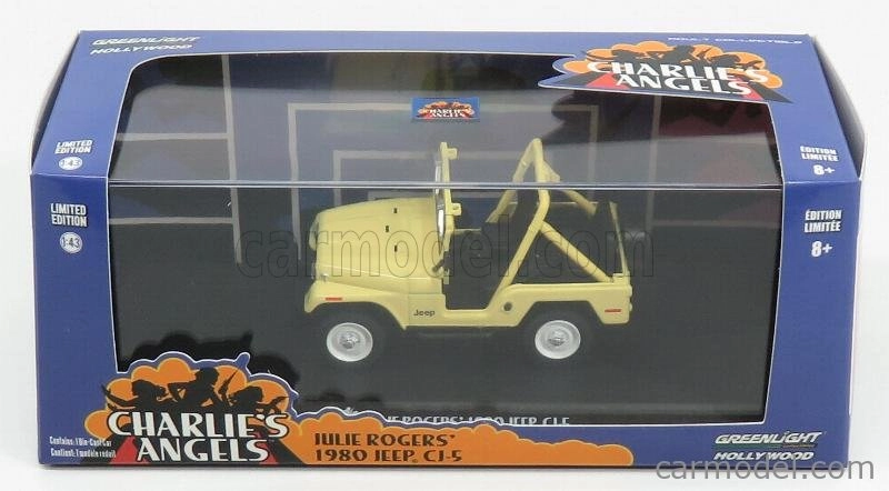 Greenlight Jeep Cj-5 Open 1976 - Charlieho anjeli (Julie Roger Car) 1:43 Béžová