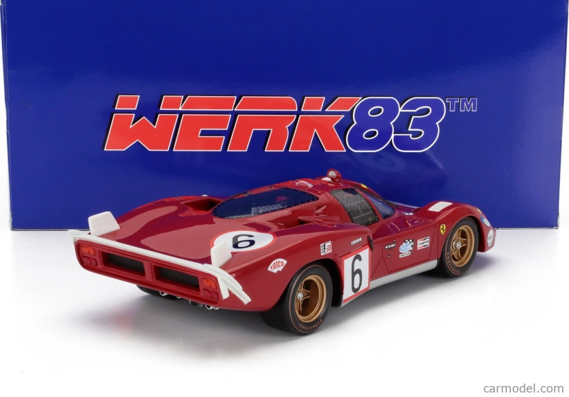 Werk83 Ferrari 512s 5.0l V12 Long Tail Team Sefac Spa Ferrari N 6 24h Le Mans 1970 Ignazio Giunti - Nino Vaccarella 1:18 Red