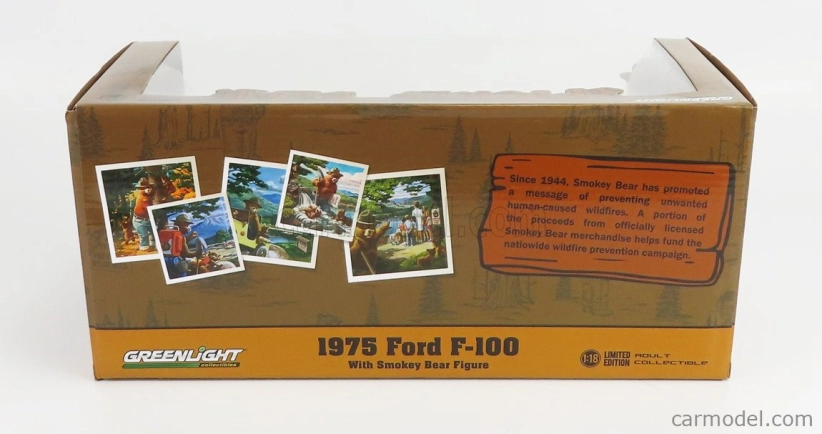 Greenlight Ford usa F-100 Pick-up Forest Service Green 1975 1:18, světle zelená