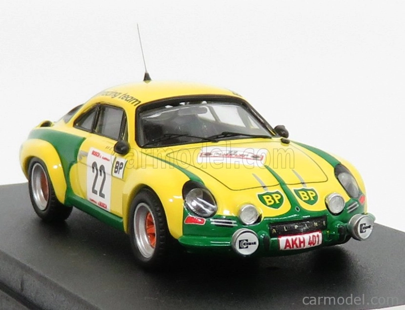 Trofeu Renault A110 Alpine N 22 Rally Ypres 1976 F.roothaert - E.nijs 1:43 Žltozelená
