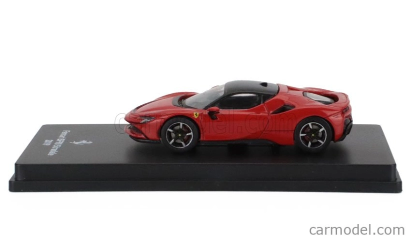 Edicola Ferrari Sf90 Stradale Hybrid 1000hp 2019 - Con Vetrina - With Showcase 1:64 Rosso Corsa - Červená