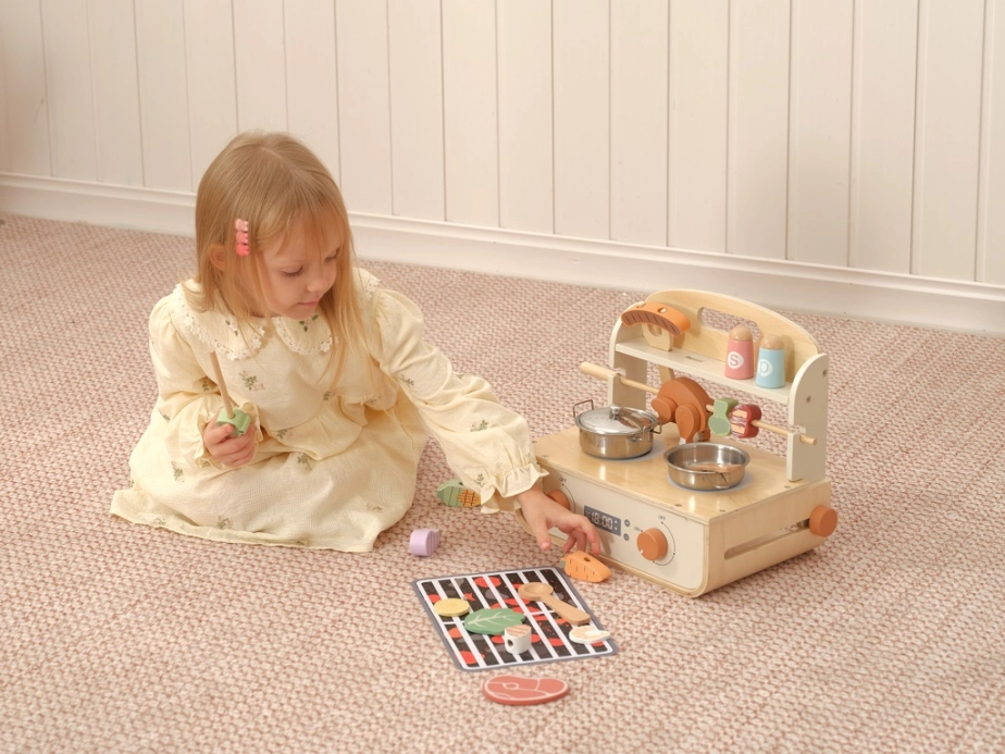 2Kids Toys Dřevěný gril s příslušenstvím